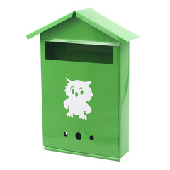 Ящик почтовый Домик с замком зеленый