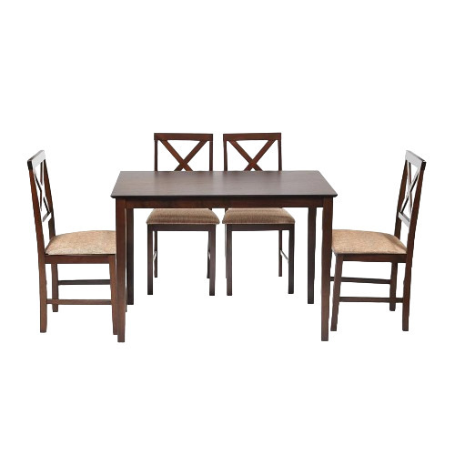фото Обеденная группа темный орех стол и 4 стула hudson dining set (13691) tetchair