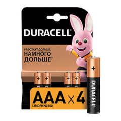 Батарейка Duracell Basic (Б0026813) ААА мизинчиковая LR03 1,5 В (4 шт.)