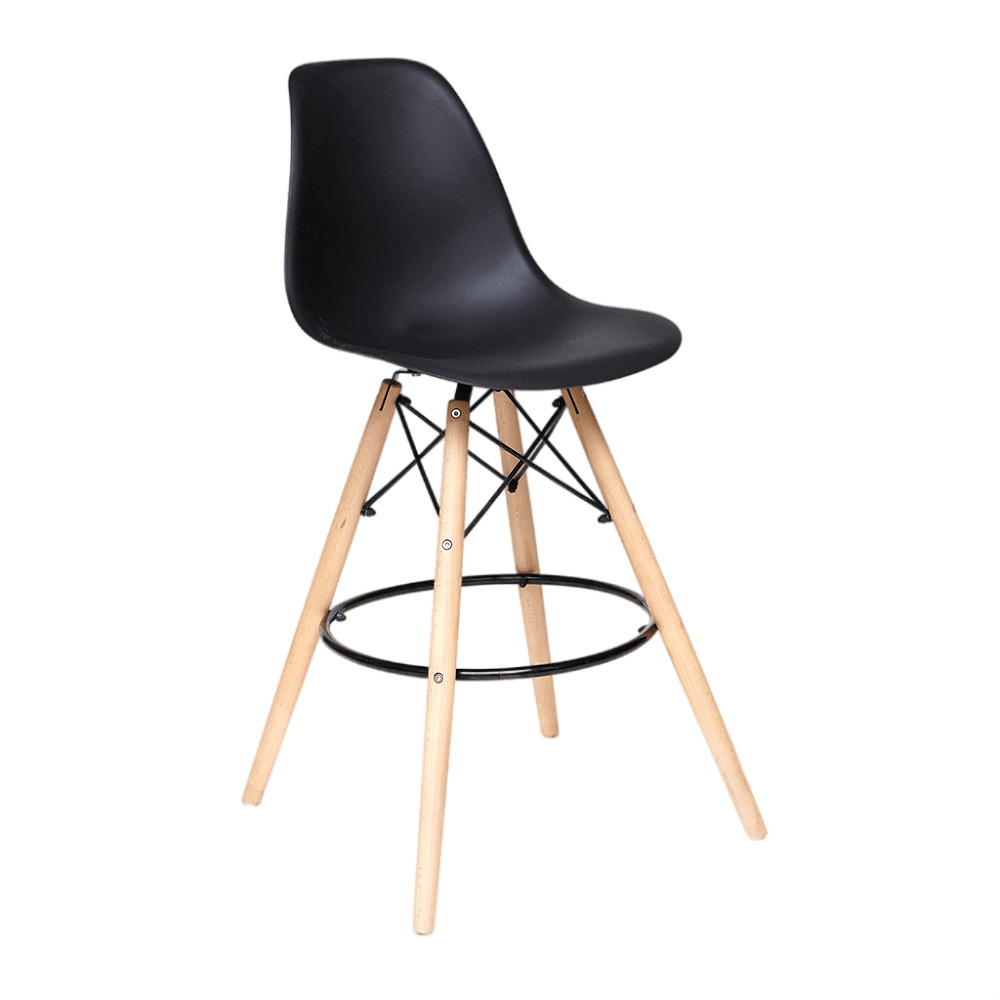 маленький стул домашний низкий стул мягкие сиденья диван для гостиной и чайный столик маленькая скамейка Стул барный Cindy Bar Chair черный (19643)