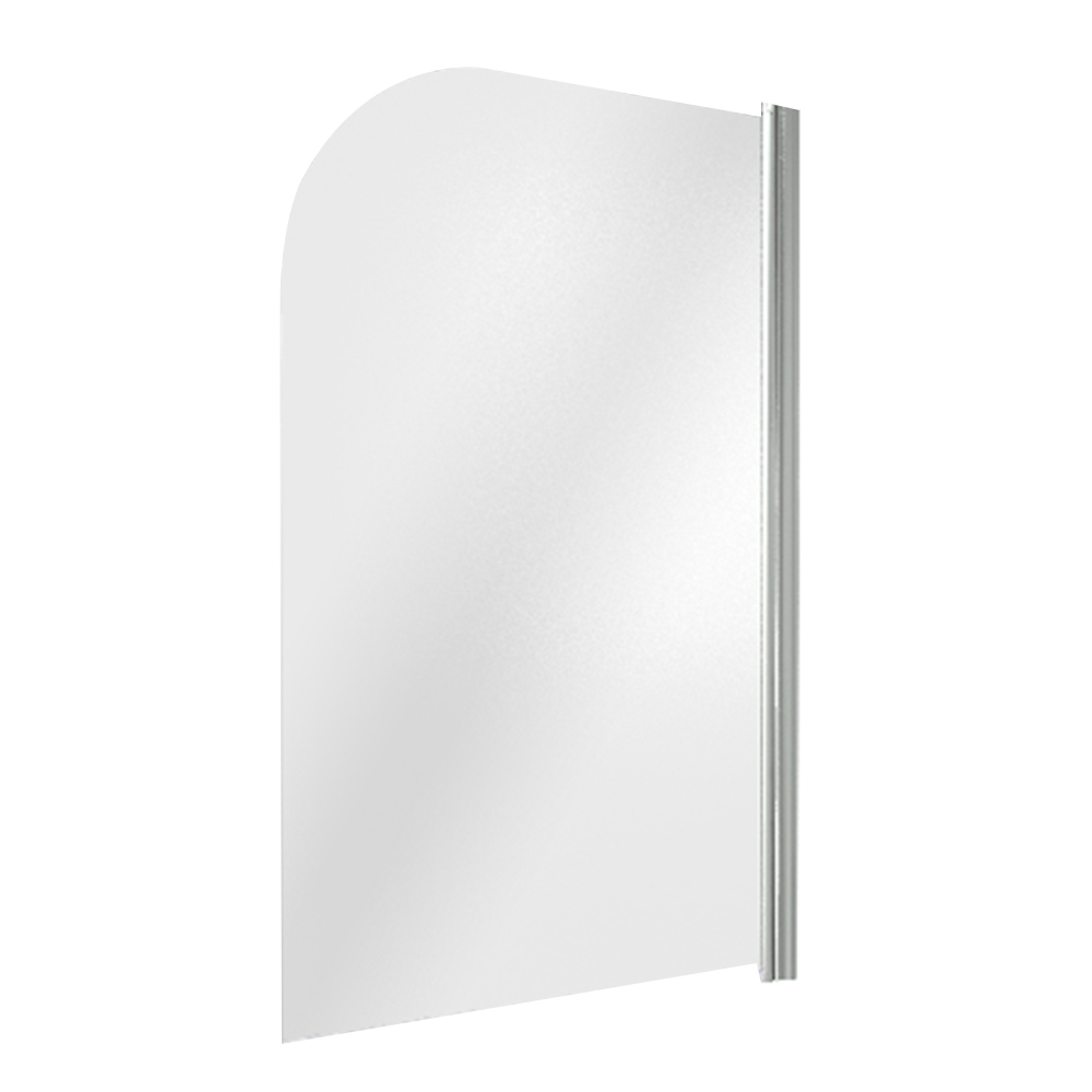 фото Шторка для ванной стеклянная прозрачная 80х140х0,5 см распашная профиль хром bas screen (21465)