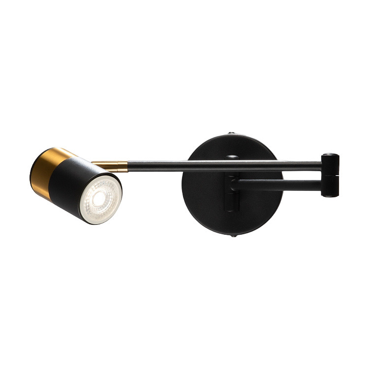 Бра Freya Enzo GU10 35 Вт 220-240 В черное IP20 (FR5201WL-01B) лампа настольная шарнирная металлическая capi единый размер черный