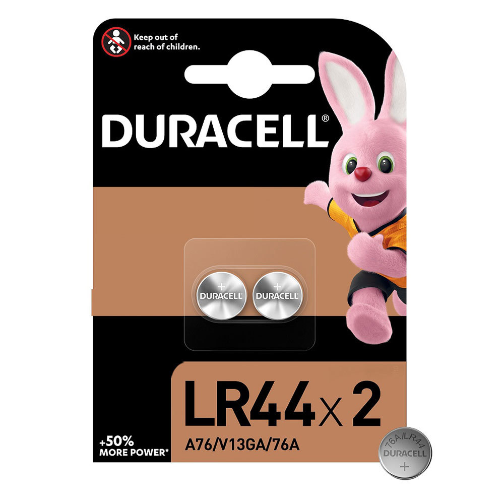 

Батарейка Duracell (Б0009737) LR44 таблетка 1,5 В (2 шт.), Серебрянный