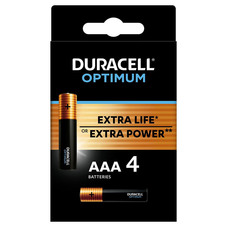 Батарейка Duracell OPTIMUM (Б0056021) ААА мизинчиковая LR03 1,5 В (4 шт.)