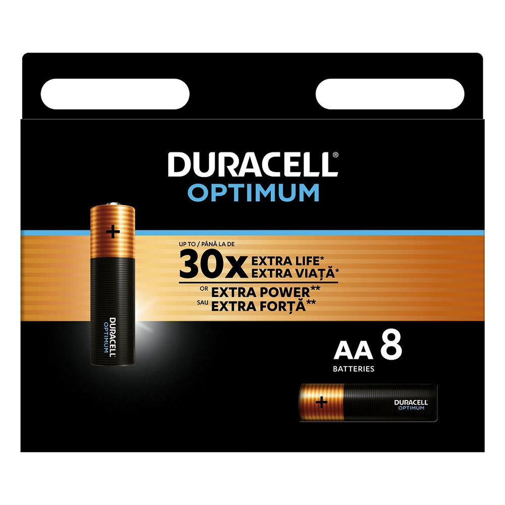 

Батарейка Duracell OPTIMUM (Б0056024) АА пальчиковая LR6 1,5 В (8 шт.), Черный