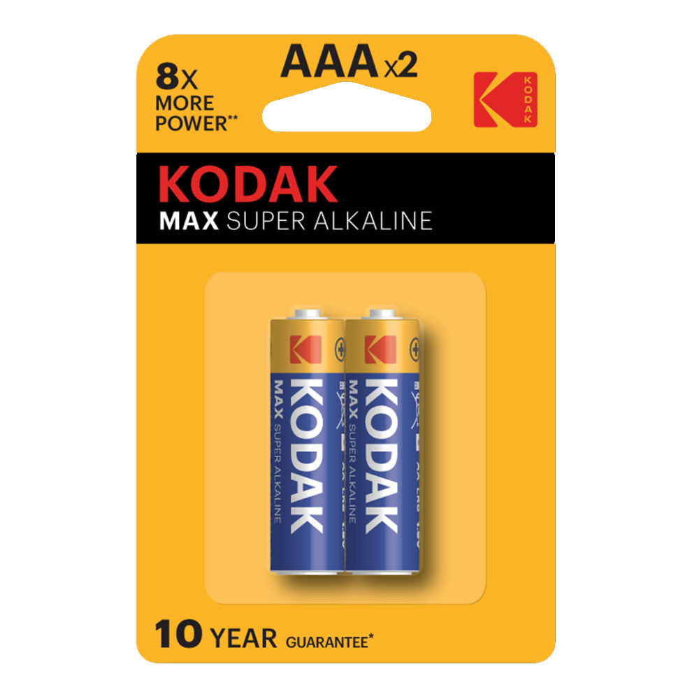 Батарейка Kodak Мax (Б0005132) ААА мизинчиковая LR03 1,5 В (2 шт.) батарейка kodak ultra digital б0005128 ааа мизинчиковая lr03 1 5 в 4 шт