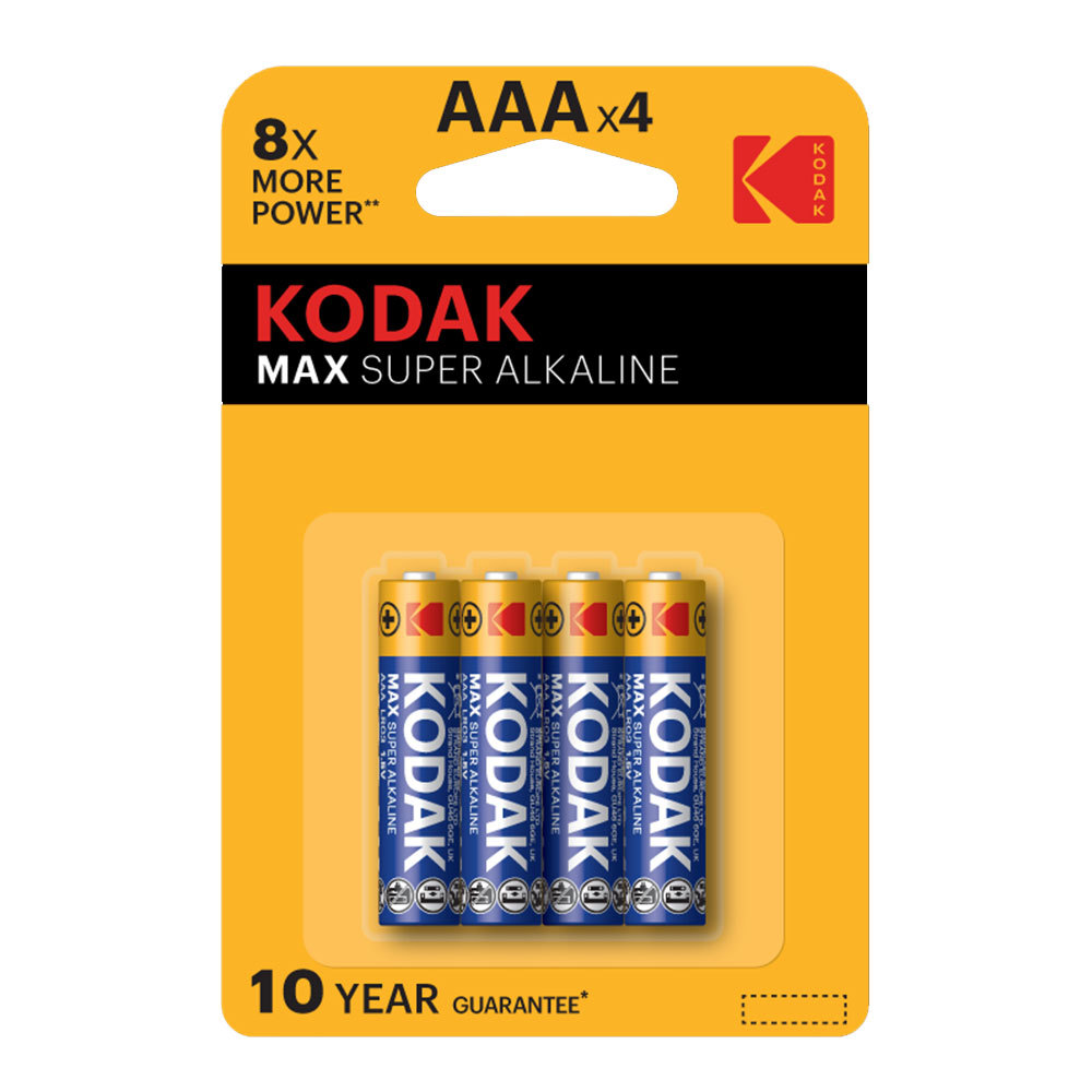 Батарейка Kodak Мax (Б0005124) ААА мизинчиковая LR03 1,5 В (4 шт.) батарейка kodak ultra digital б0005128 ааа мизинчиковая lr03 1 5 в 4 шт