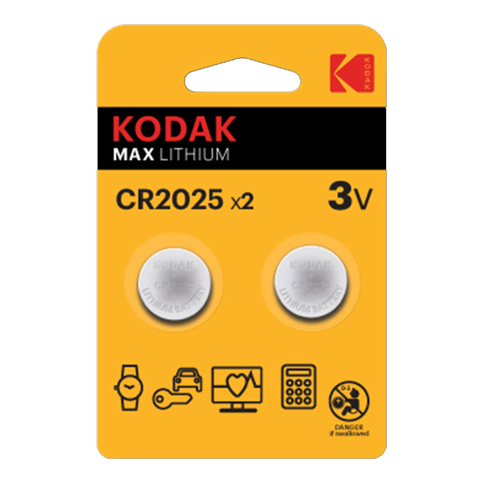 батарейка miniatures lithium cr2025 3 в 2 шт 2 шт Батарейка Kodak Мax Lithium (Б0037003) таблетка CR2025 3 В (2 шт.)