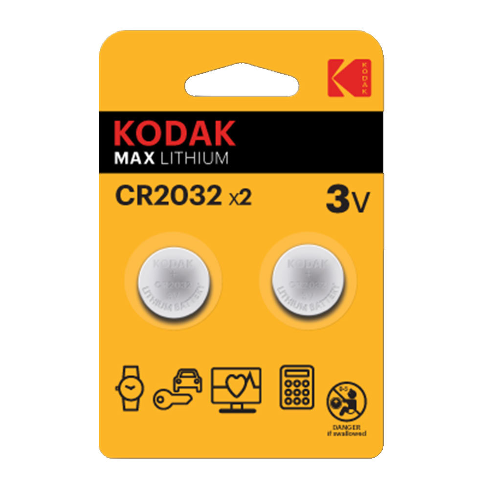 Батарейка Kodak Мax Lithium таблетка CR2032 3 В (2 шт.) (Б0037004)