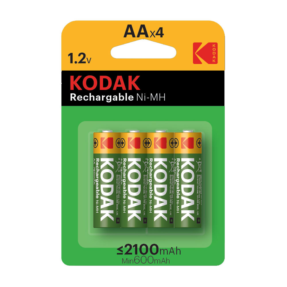 Аккумулятор Kodak (Б0012142) АА пальчиковый LR6 1,2 В Ni-Cd (4 шт.) аккумулятор navigator аа пальчиковый lr6 1 2 в 2700 мач 2 шт