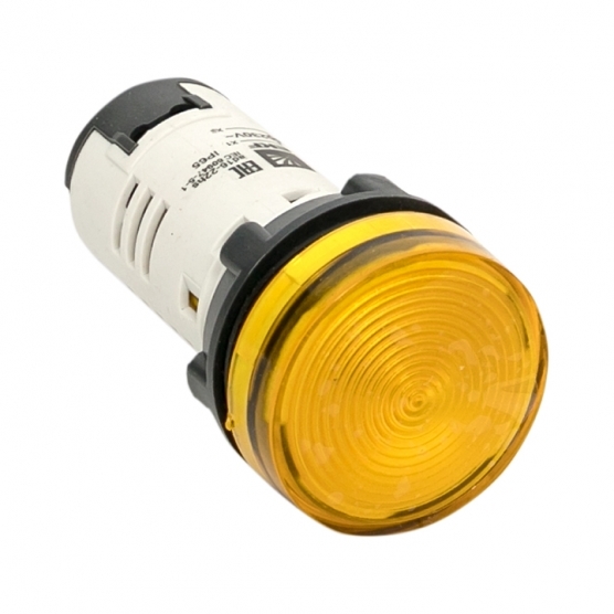 фото Лампа сигнальная ekf proxima ad16-22hs 230 в ip65 пластиковая желтая (ledm-ad16-y-65)