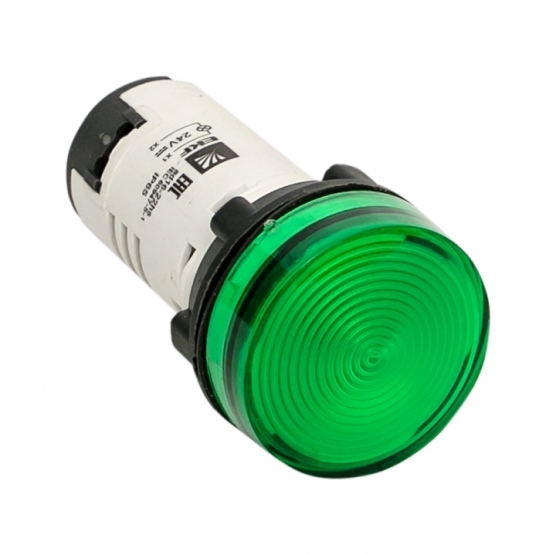 фото Лампа сигнальная ekf proxima ad16-22hs 24 в ip65 пластиковая зеленая (ledm-ad16-g-24-65)