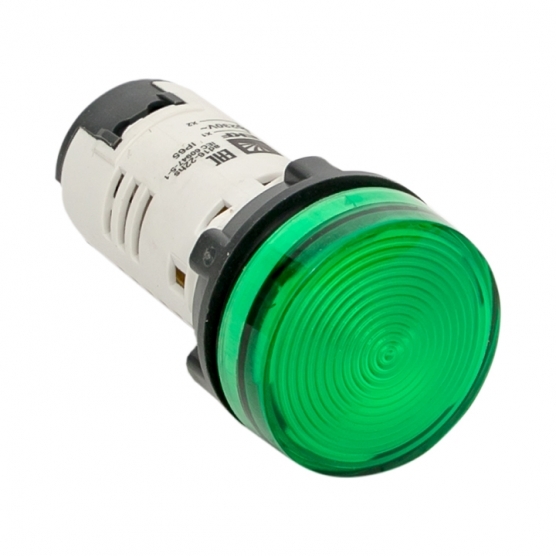 фото Лампа сигнальная ekf ad16-22hs proxima ip65 пластиковая 230 в зеленая