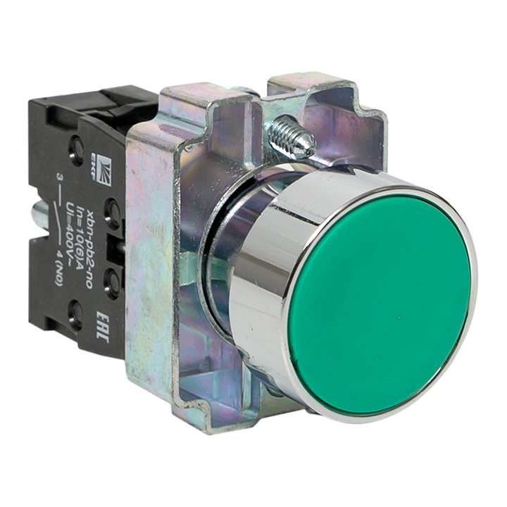 Кнопка EKF PROxima BA31 230 В IP40 металлическая зеленая (xb2-ba31) лампа сигнальная ekf proxima bv63 230 в ip54 зеленая xb2 bv63