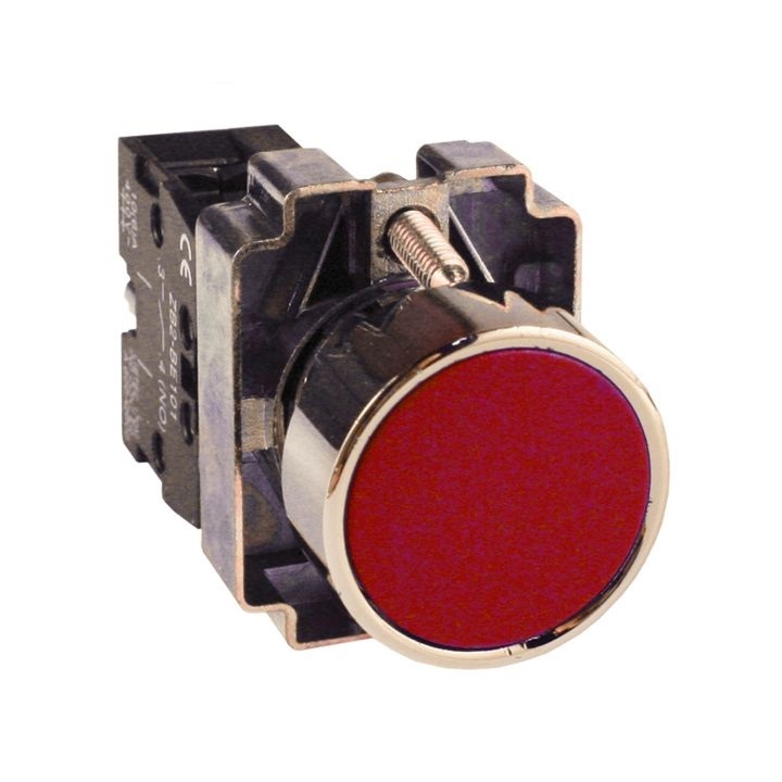 Кнопка EKF PROxima BA41 230 В IP40 металлическая красная (xb2-ba41) лампа сигнальная ekf proxima bv64 230 в ip54 красная xb2 bv64