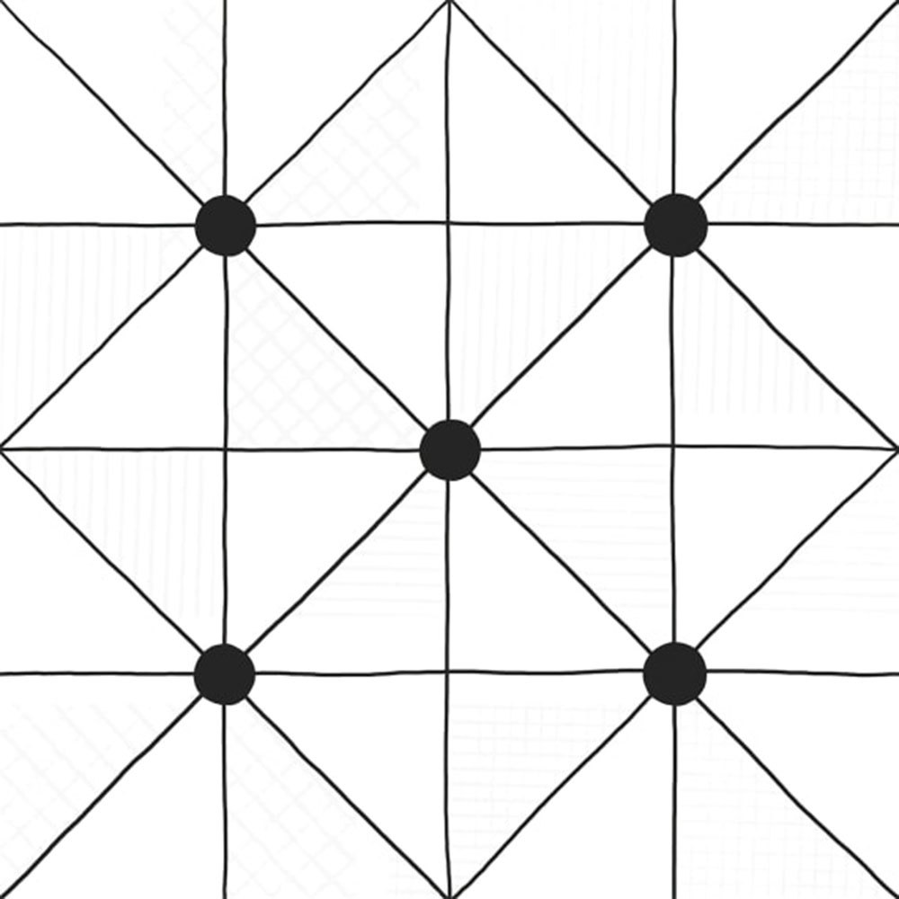 фото Керамогранит lasselsberger домино геометрия белый 300х300х7 мм (15 шт.=1,35 кв.м)
