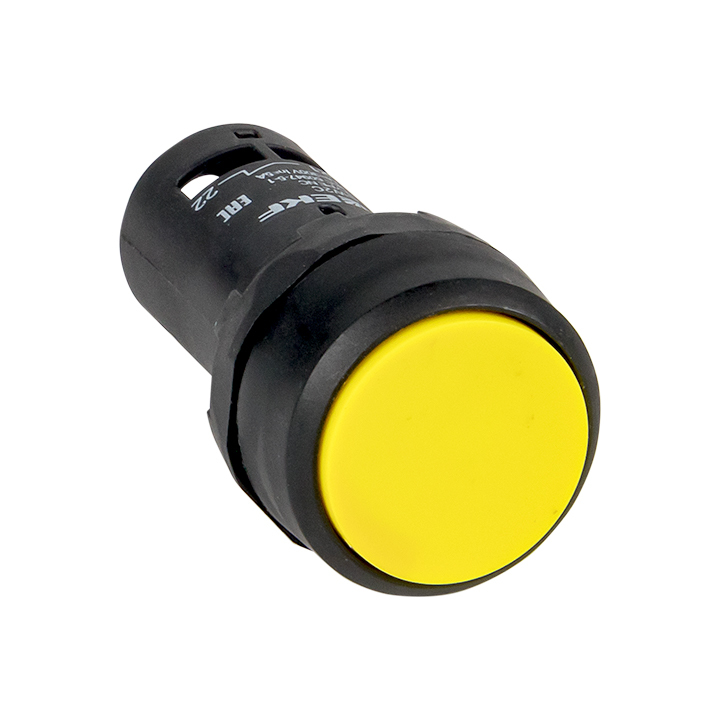 фото Кнопка ekf sw2c-11 proxima ip54 возвратная пластиковая 230 в желтая
