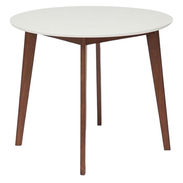 Стол кухонный круглый d0,9 м белый/коричневый Bosco (10469) стол кухонный круглый d0 7 м белый cindy 15854
