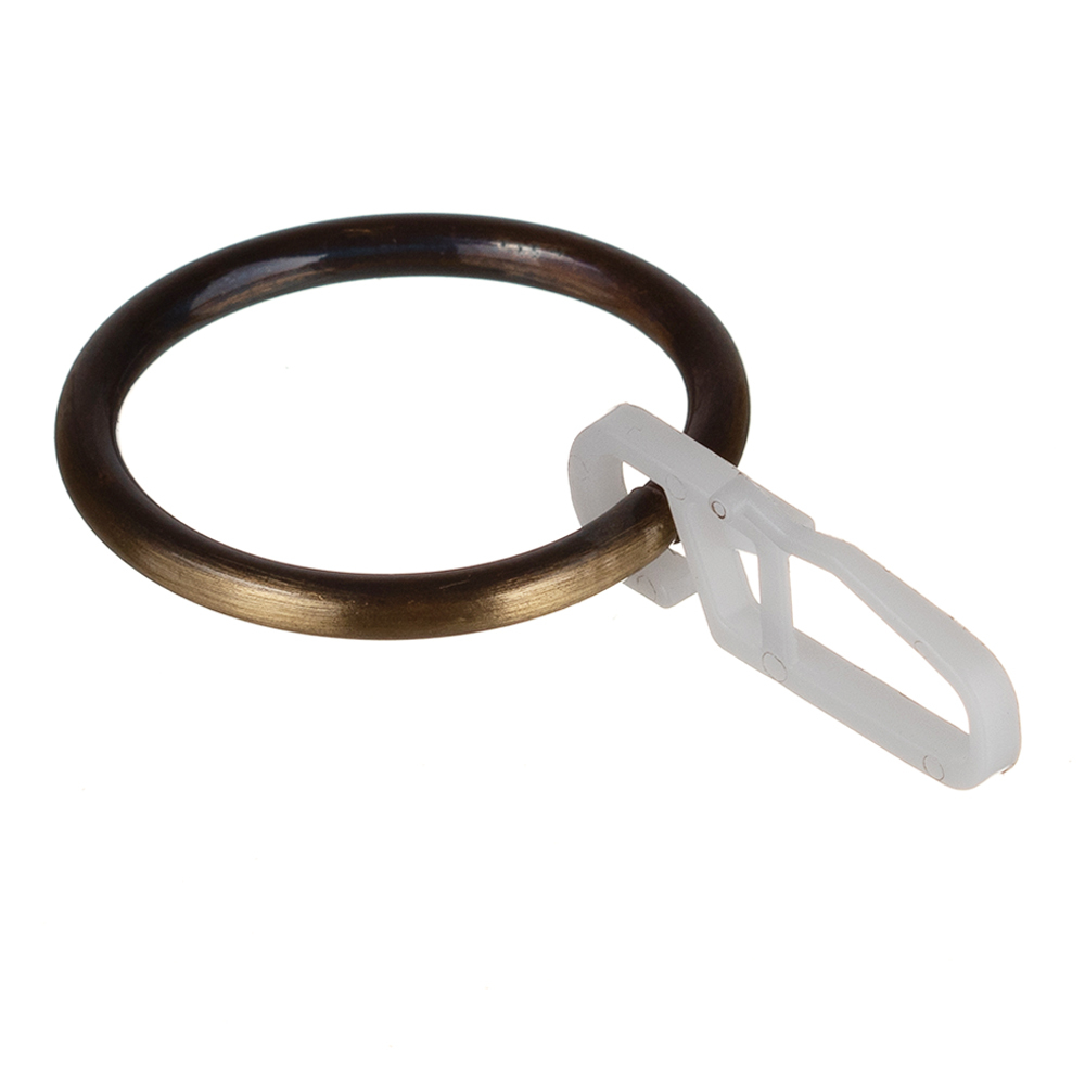 Кольцо с крючком d 20 мм бронза 10 шт. кольцо