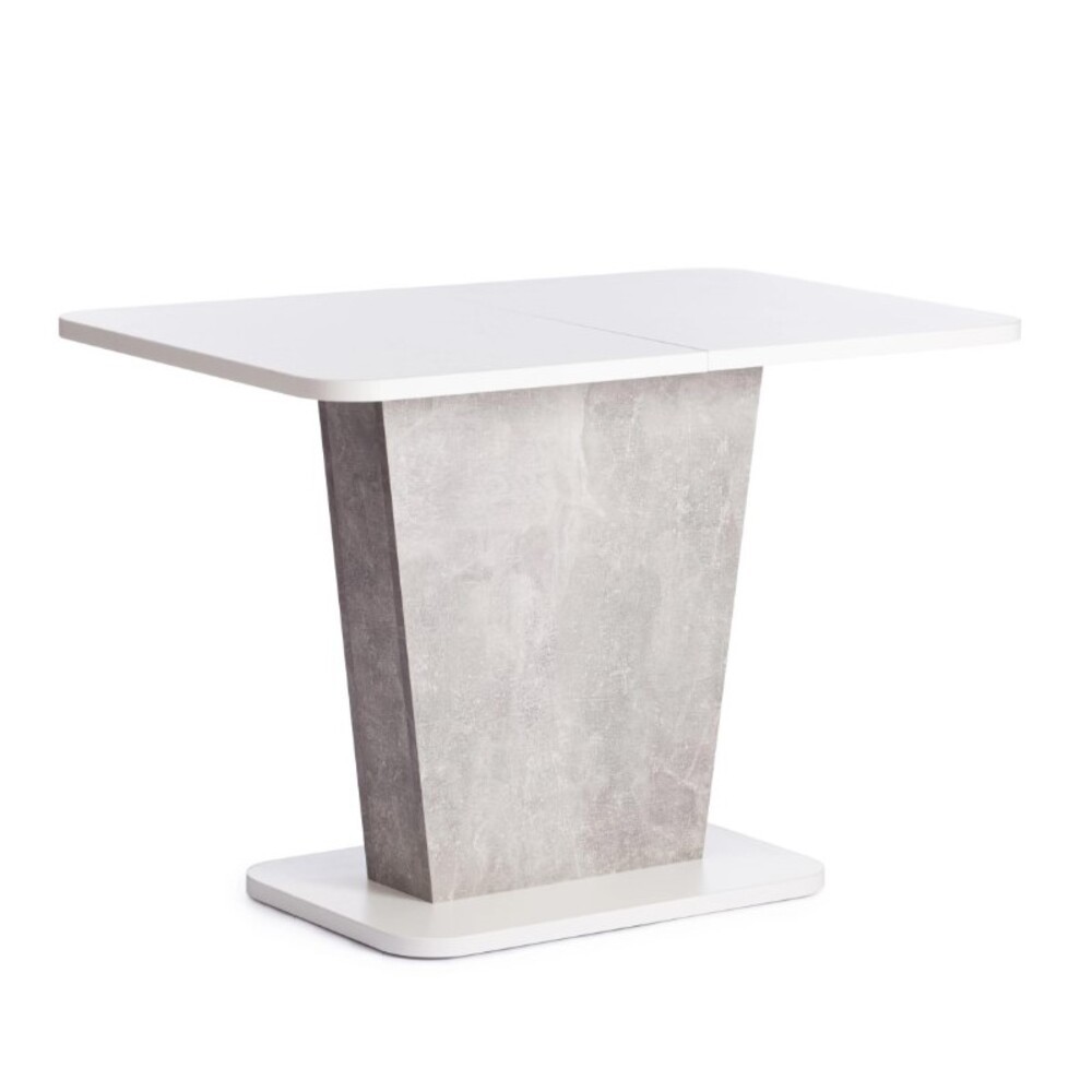 фото Стол кухонный раздвижной прямоугольный 1,1х0,69 м белый/бетон gent tetchair