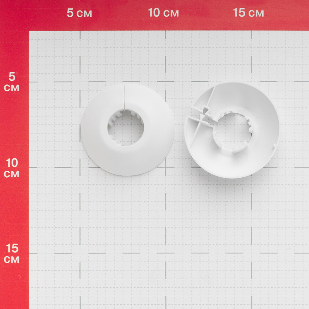 Обвод для труб ПВХ декоративный 22 мм белый матовый (2 шт.) Вид№2