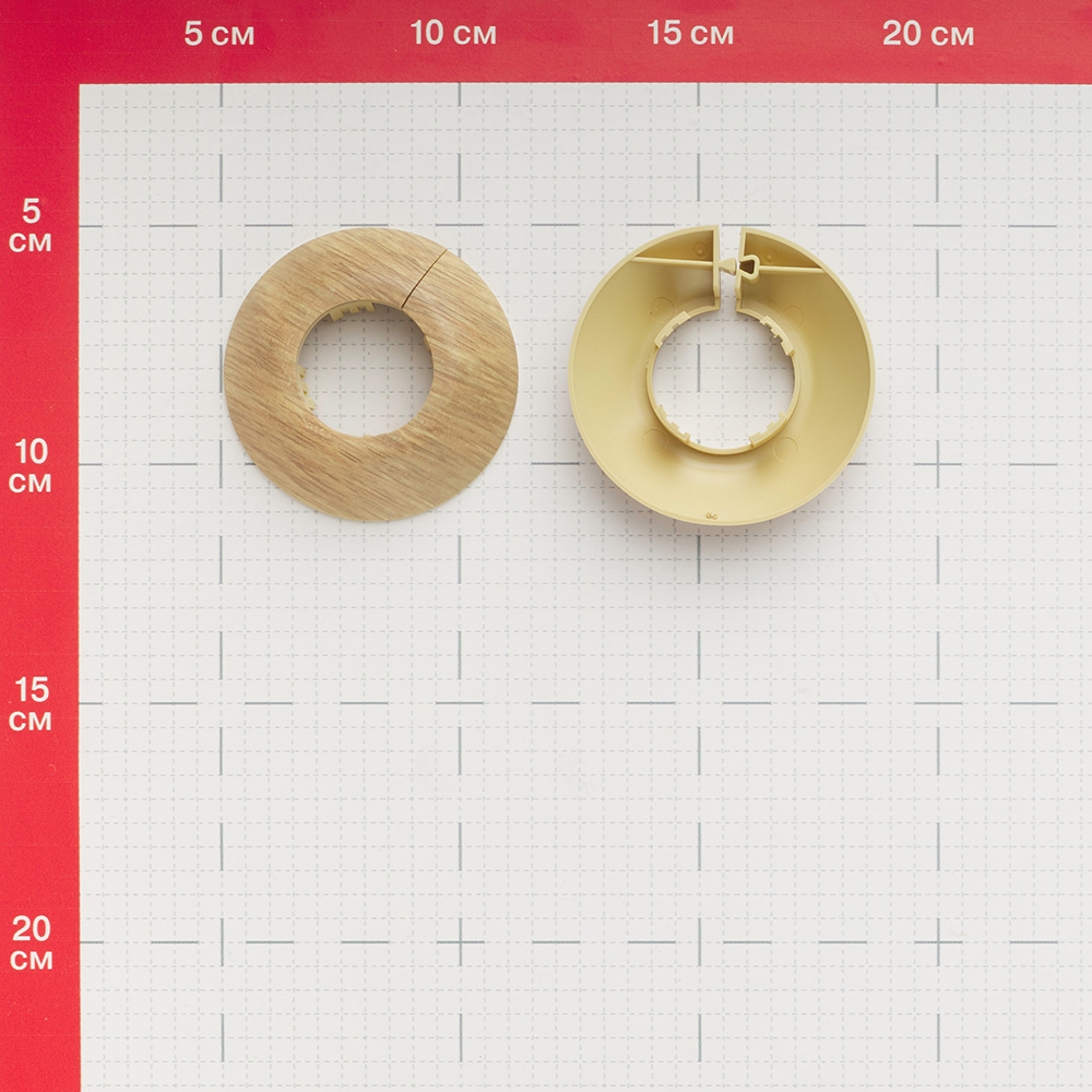 Обвод для труб ПВХ декоративный 28 мм дуб обыкновенный (2 шт.) Вид№2