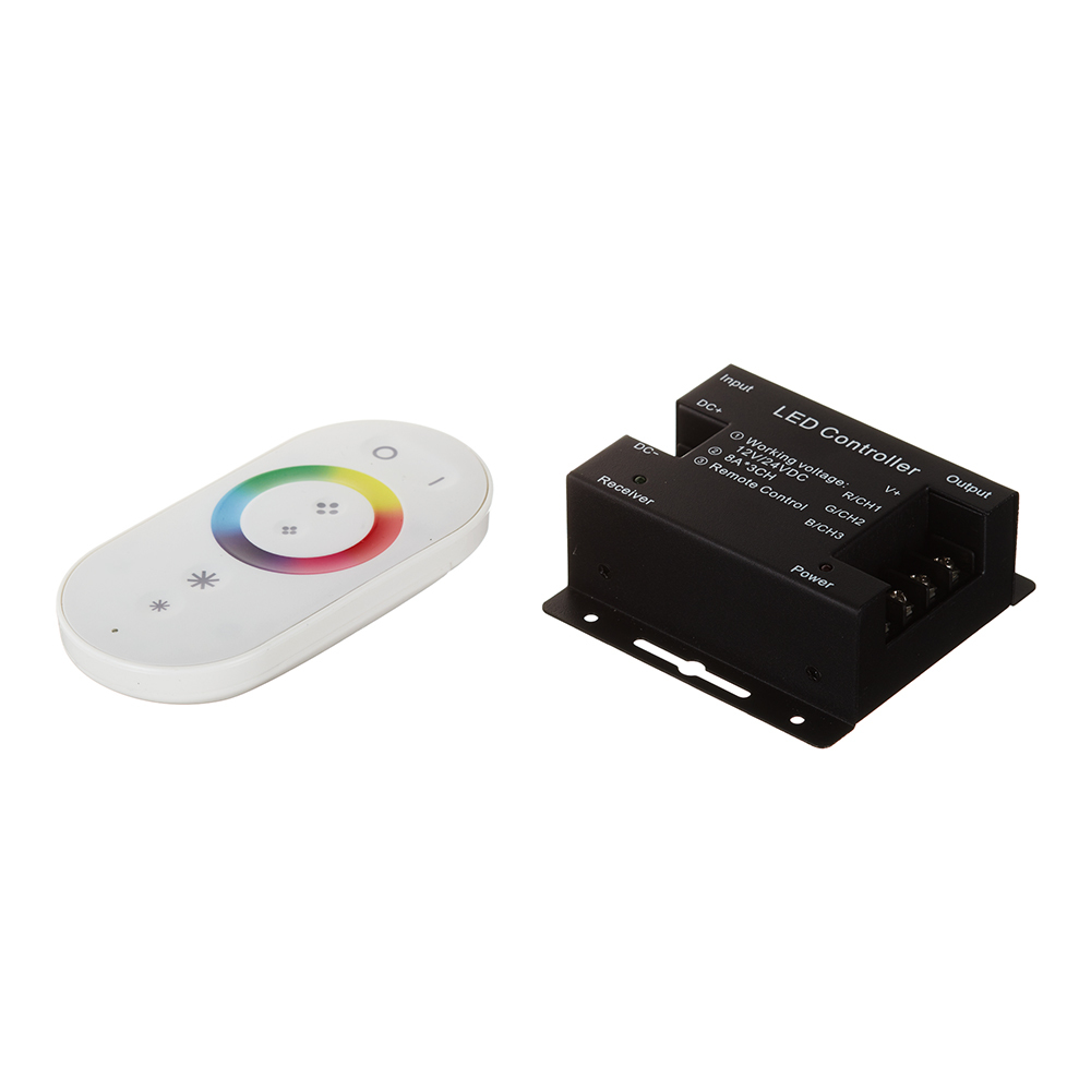 Контроллер для светодиодной ленты RGB Gauss (201013288) 288 Вт 12-24 В IP20 белый rgb контроллер мини rf 5 24 в 12 а 60 288 вт