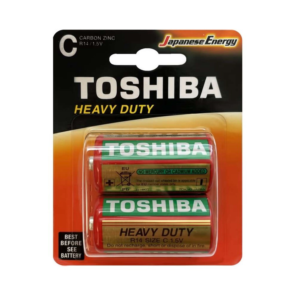 фото Батарейка toshiba heavy duty (r14kgbp2tgtess) c r14 1,5 в (2 шт.)