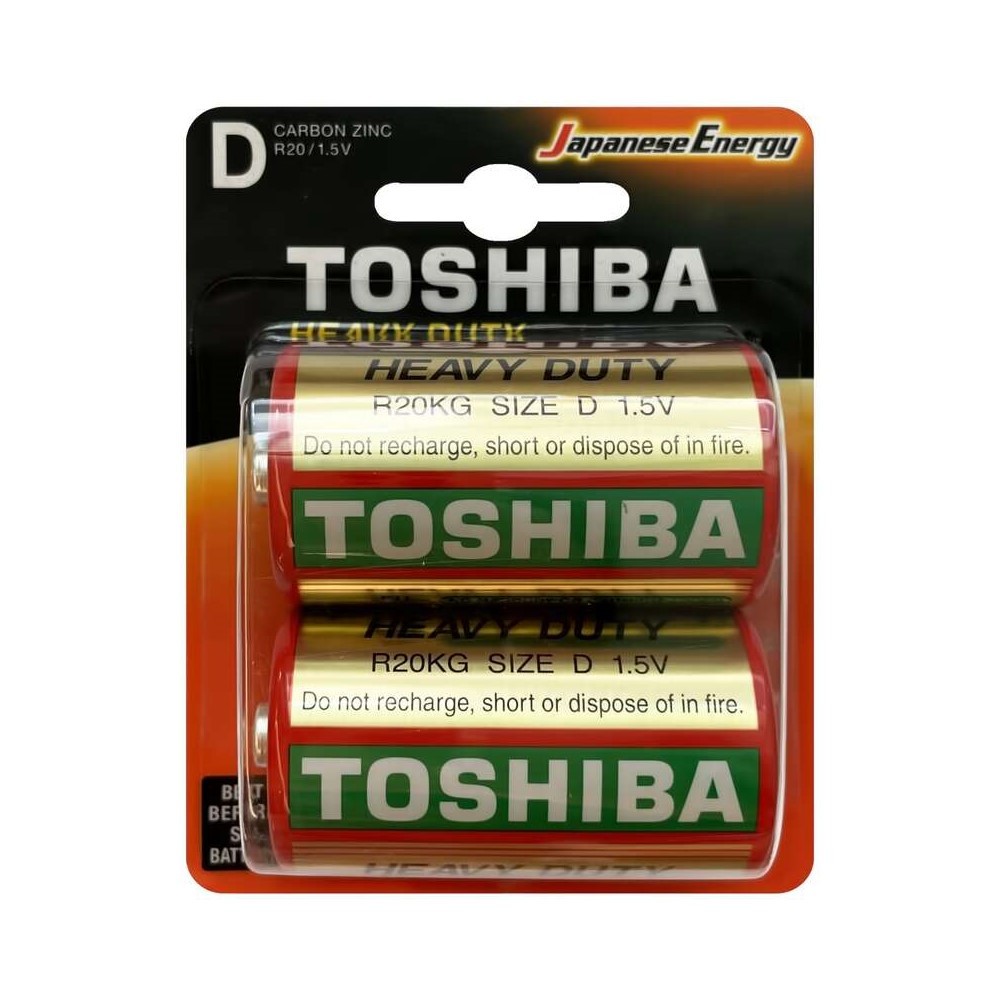 фото Батарейка toshiba heavy duty (r20kgbp2tgtess) d r20 1,5 в (2 шт.)