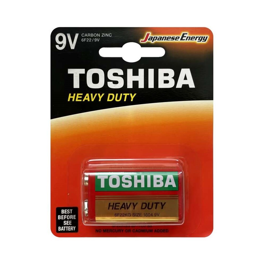 

Батарейка Toshiba Heavy Duty (6F22KGGBP1UJSS) крона 6F22 9 В (1 шт.), Зеленый;синий