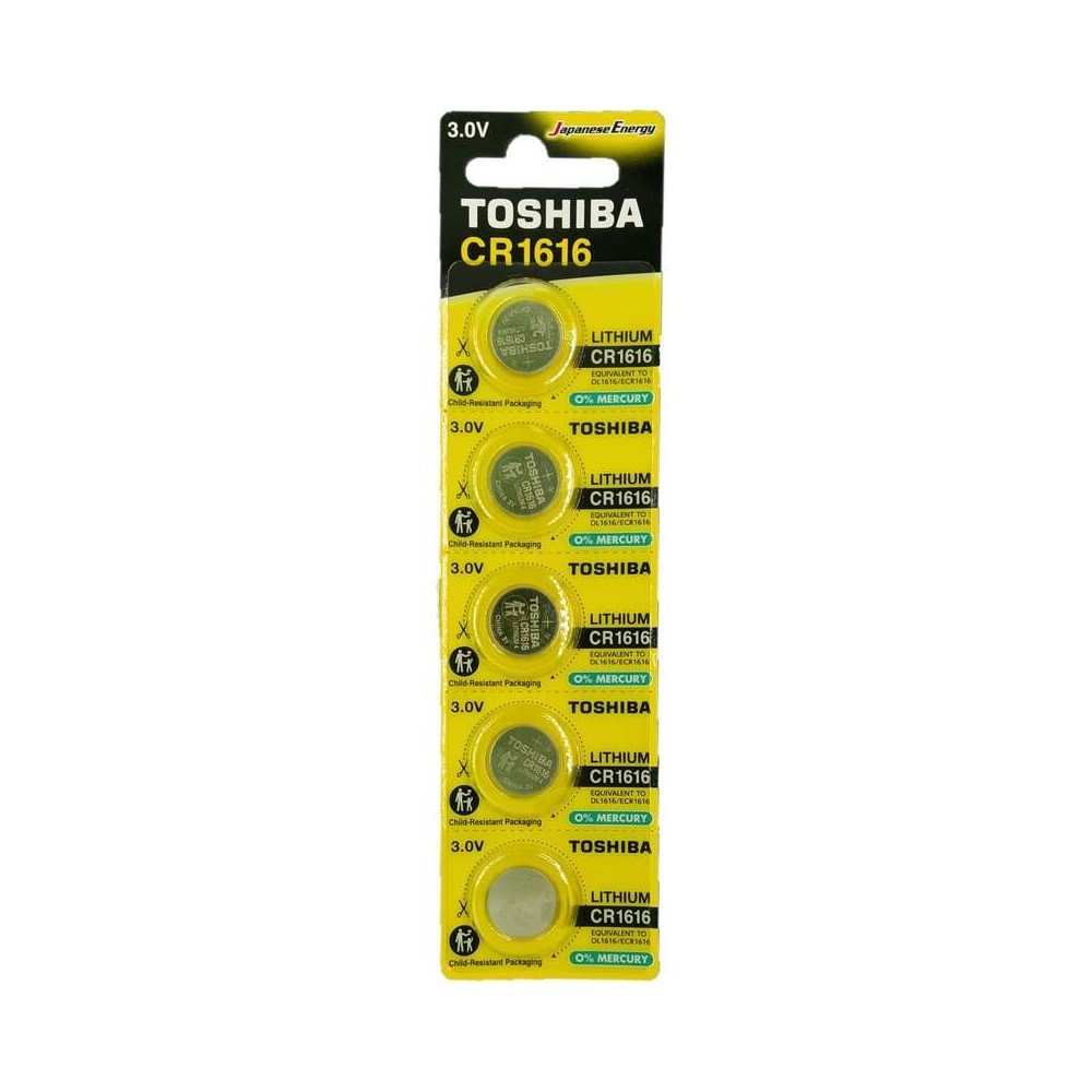 

Батарейка Toshiba Special (CR1616CP5C) таблетка CR1616 3 В (5 шт.), Серебро