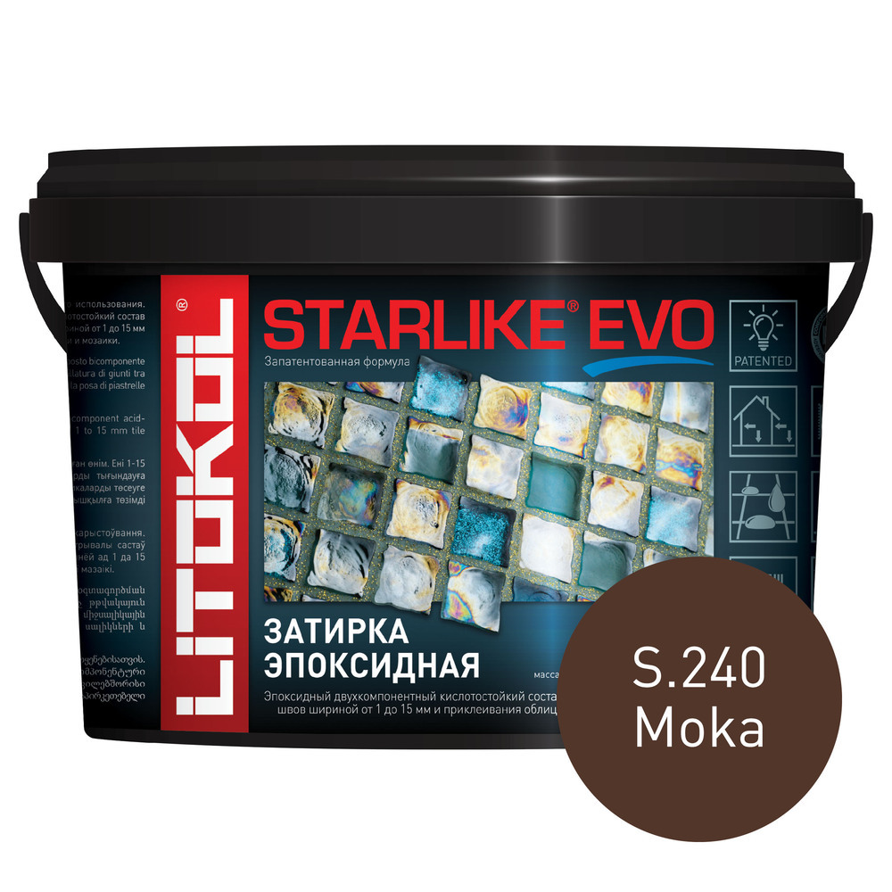 фото Затирка эпоксидная litokol starlike evo s.240 мокка 2,5 кг