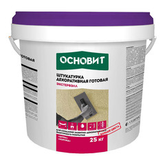 Штукатурка фасадная Основит Экстервэлл OSs-2.0 WK силикатно-силиконовая короед 2 мм белая 25 кг