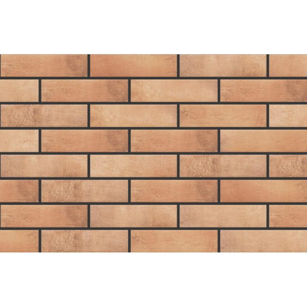 Клинкерная плитка для фасада Cerrad Loft brick 245х65х8 мм светло-коричневая (38 шт.=0,6 кв.м) плитка клинкерная cerrad loft brick темно коричневый 0 6 м²