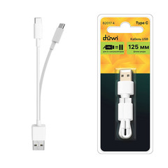 Кабель USB Duwi (62017 4) с USB на USB type C для зарядки 2 аккумуляторов