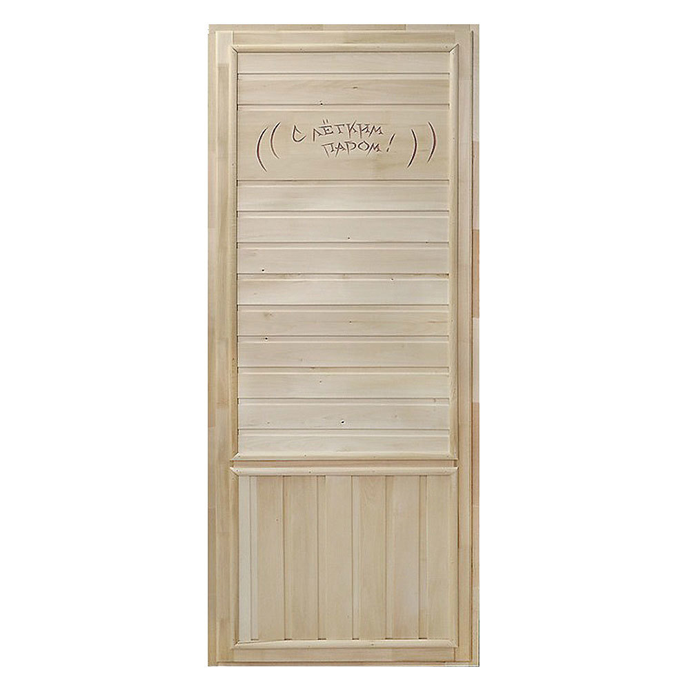 фото Дверь для бани и сауны массив глухая без покрытия doorwood 700x1800 мм (dw00007)