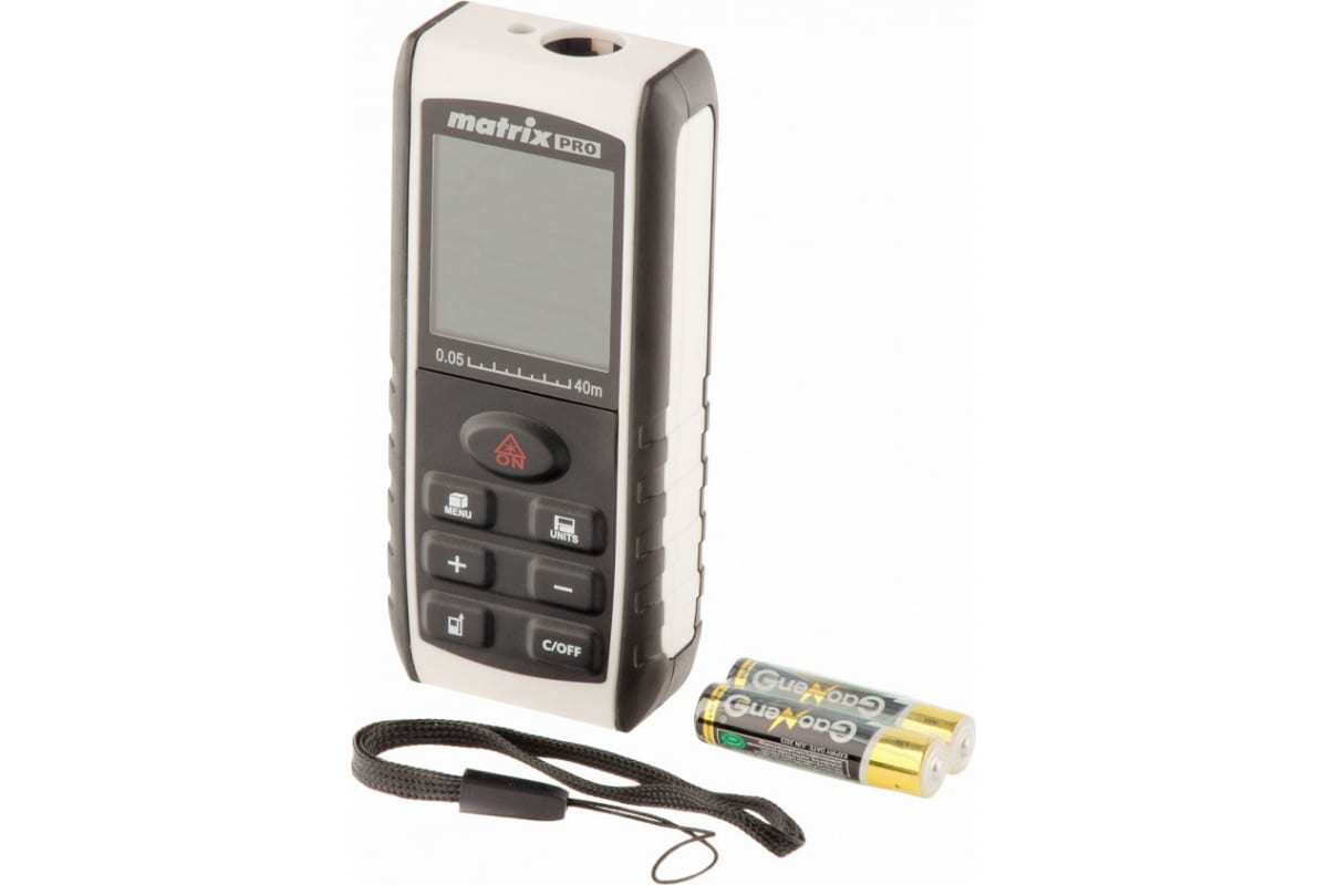 Лазерный дальномер LD-40, 40 м, с электронным угломером MATRIX — купить ...