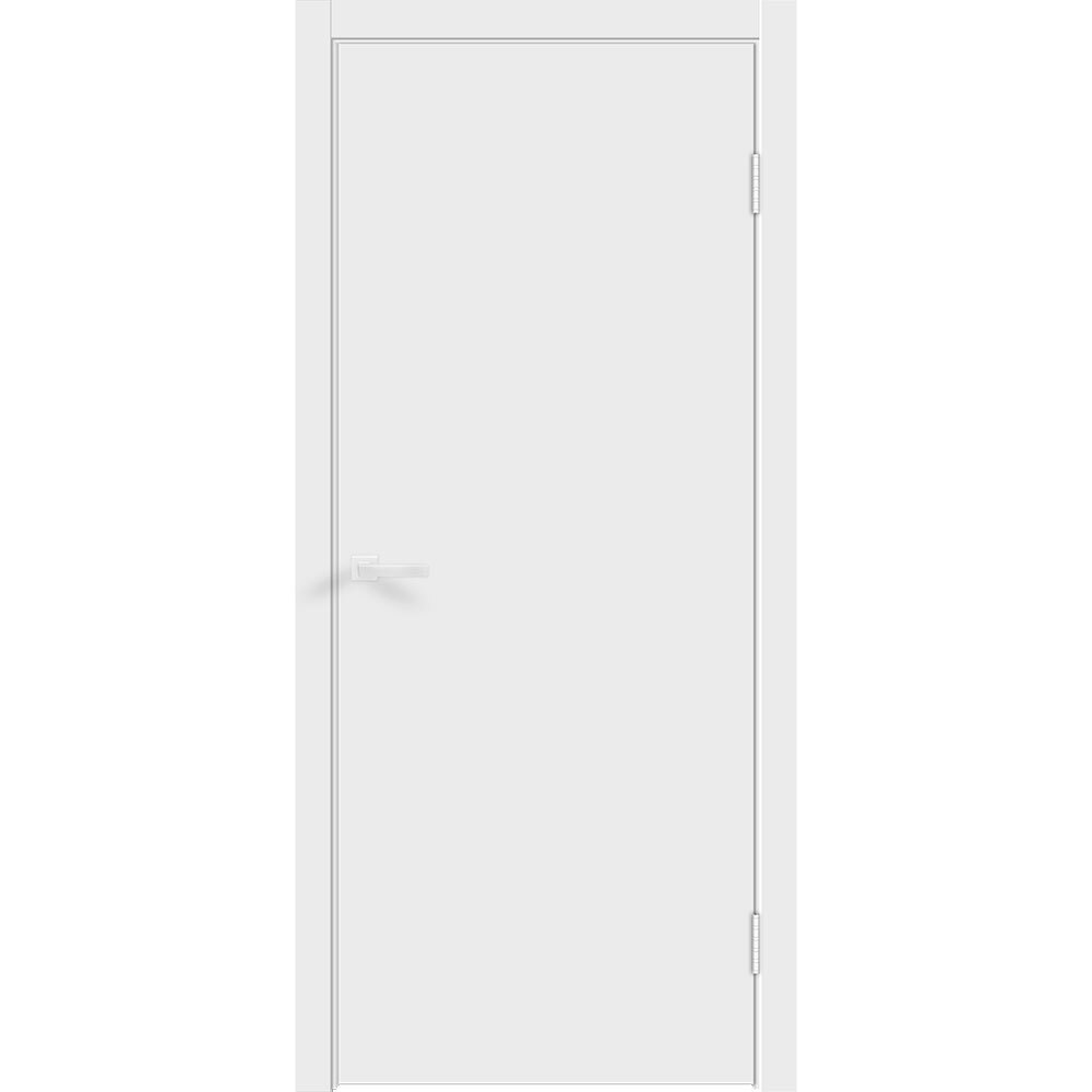 фото Дверь межкомнатная smart 745х2050 мм эмаль белая глухая с притвором velldoris