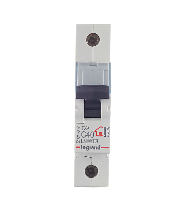 Автоматический выключатель Legrand TX3 1P 40А тип C 6 кА 230-400 В на DIN-рейку (404032)
