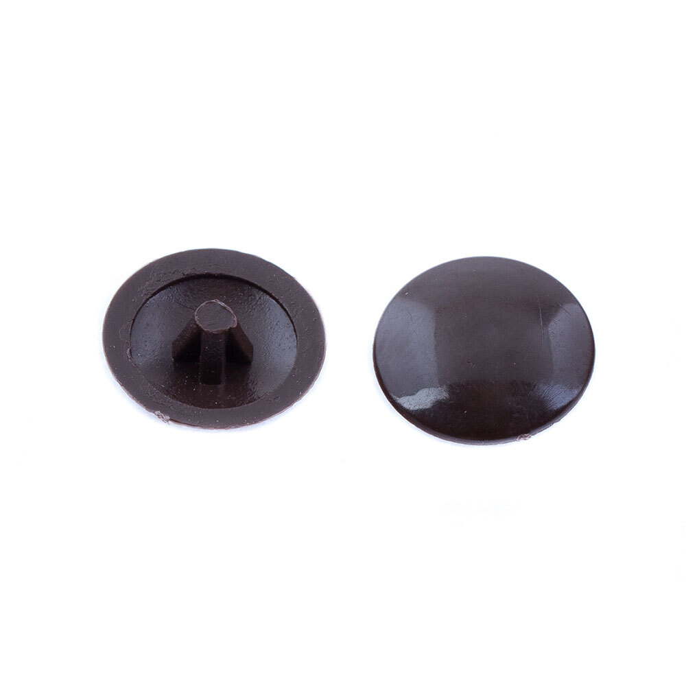 Заглушка декоративная пластиковая на шуруп №2 темно-коричневая (50 шт.) заглушка под кламп dn3