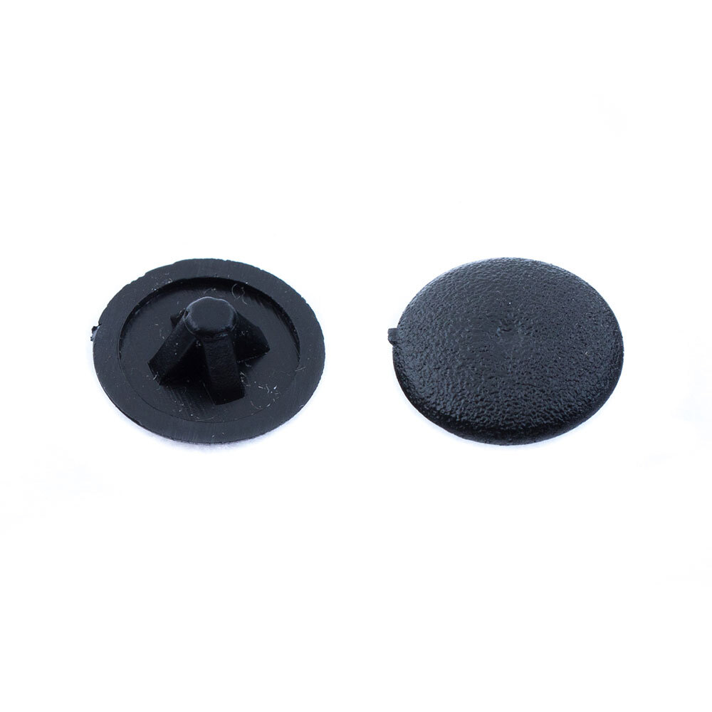 Заглушка декоративная пластиковая на шуруп №2 черная (50 шт.) заглушка под кламп dn3