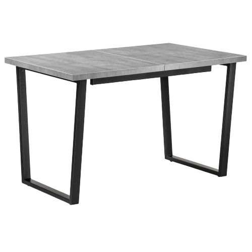 Стол кухонный раздвижной прямоугольный 1,2х0,74 м бетон/черный Лота Лофт (489617) стол кухонный раздвижной прямоугольный 1 2х0 74 м юта белый лота лофт 489662