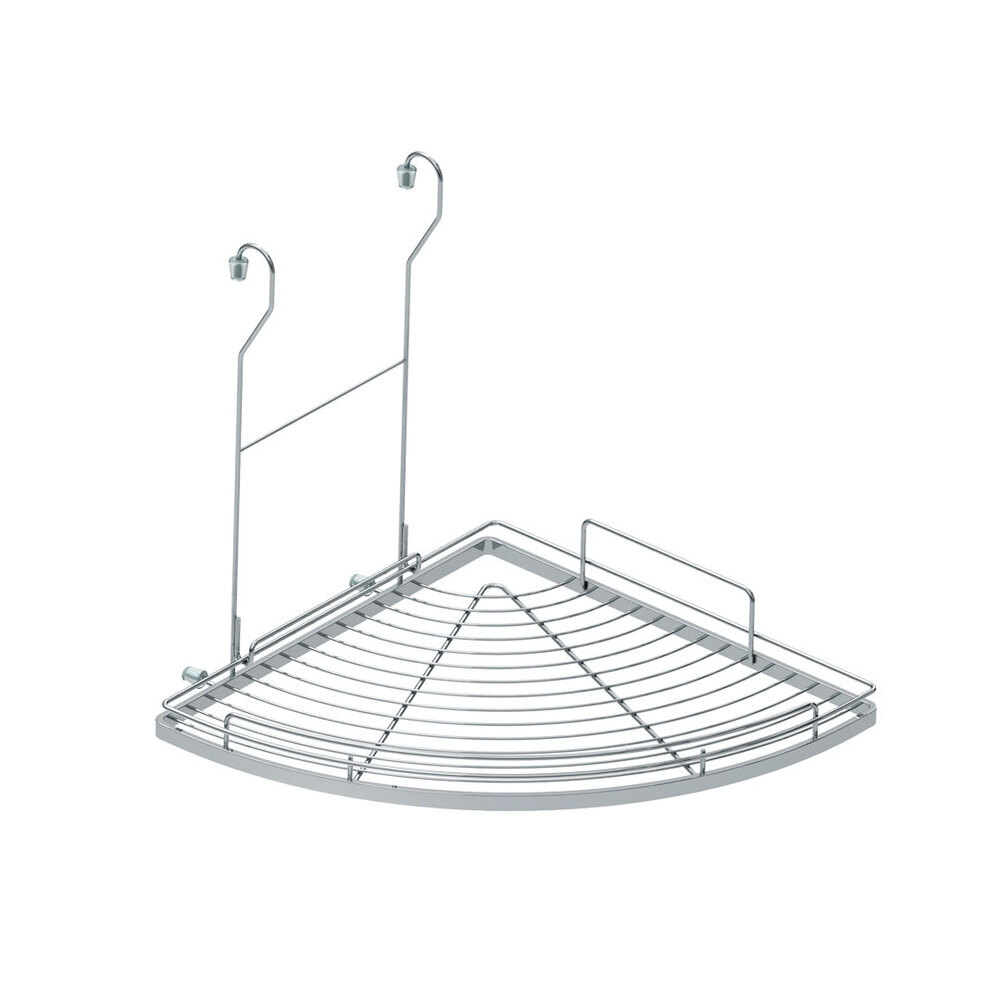 фото Полка на рейлинг угловая большая 280х280х60 мм хром (mx-421) lemax