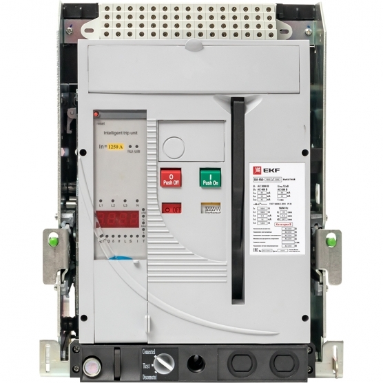 Автоматический выключатель EKF PROxima ВА-450 3P 1250А 80 кА 690 В на монтажную плату выкатной (mccb450-1600-1250v)