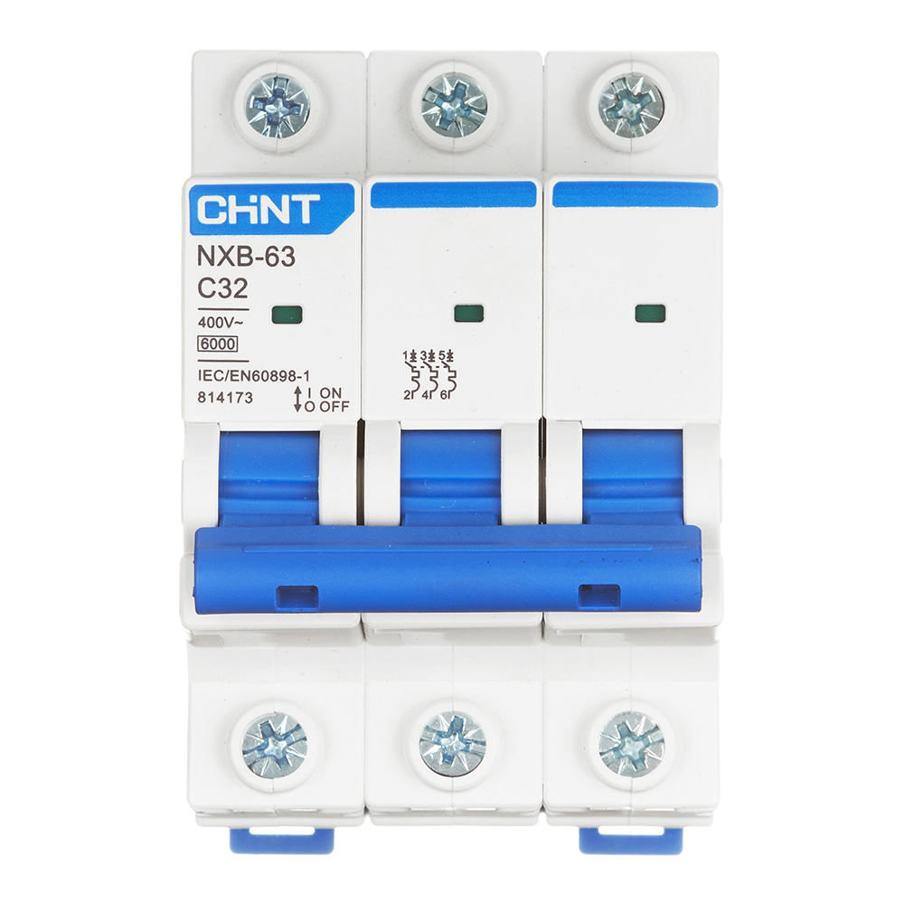 фото Автоматический выключатель chint nxb-63 (814173) 3p 32а тип с 6 ка 400 в на din-рейку