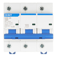 Автоматический выключатель Chint NXB-125 (816141) 3P 100А тип С 10 кА 400 В на DIN-рейку