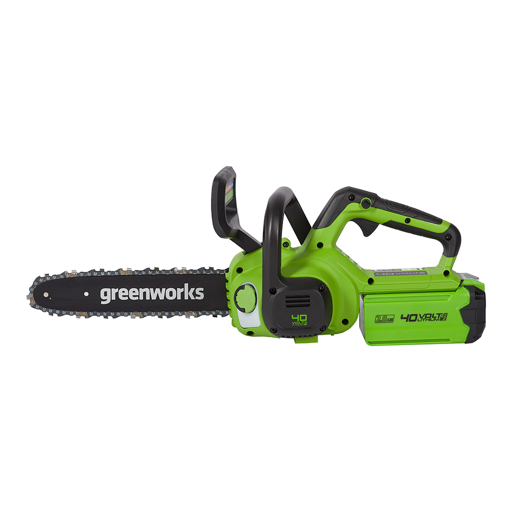 Пила цепная аккумуляторная Greenworks 40V G40CS30IIK2 12" шаг 3/8" паз 1,1 мм 45 звеньев Li-Ion 40В 2Ач 1 АКБ и ЗУ (2007807UA) Вид№2