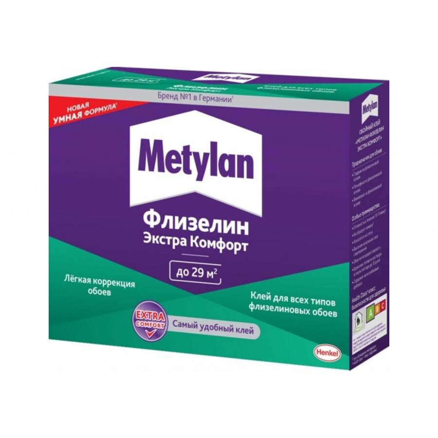 Клей для флизелиновых обоев Metylan Флизелин Экстра Комфорт 200 гр ...