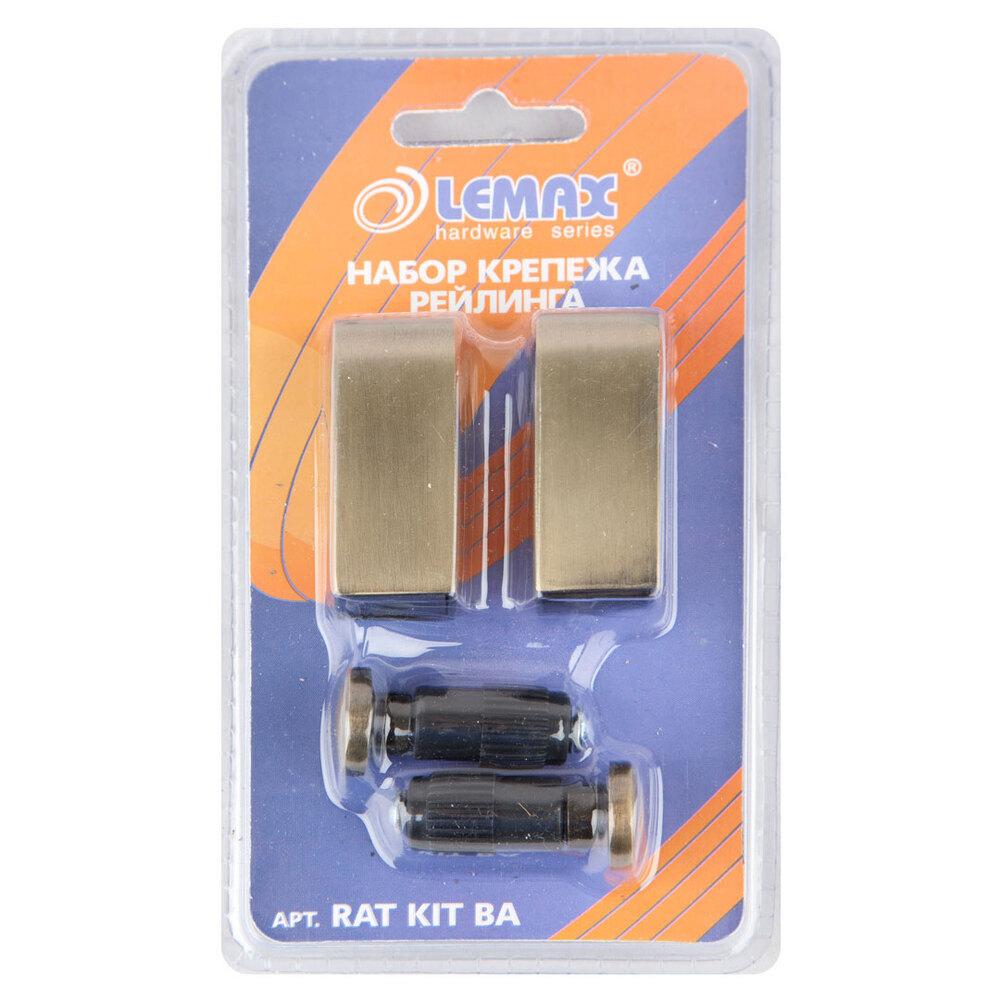 Набор для крепления рейлинга Модерн d16 мм античная бронза (RAT KIT AB) держатель для рейлинга модерн d16 мм хром rat 13