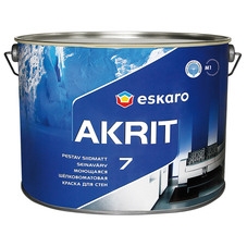 Краска моющаяся Eskaro Akrit 7 база А белая 9,5 л